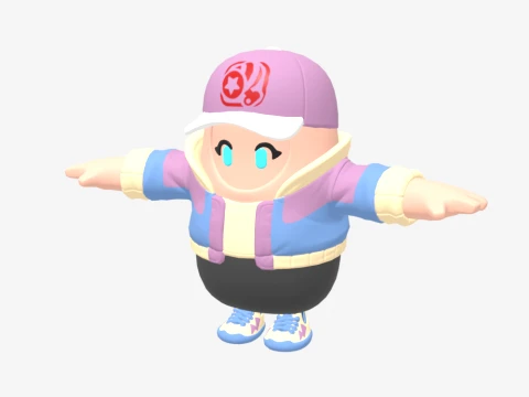 Retro Zoe Clash Fall Guy - Fortnite 3D Model