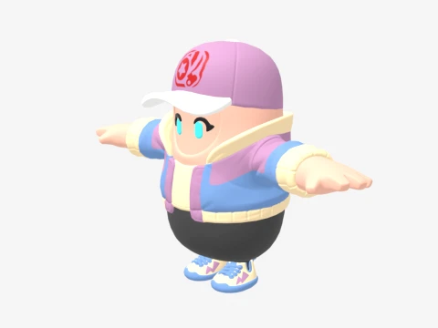 Retro Zoe Clash Fall Guy - Fortnite 3D Model