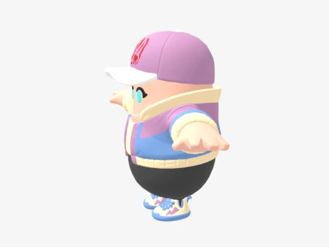 Retro Zoe Clash Fall Guy - Fortnite 3D Model