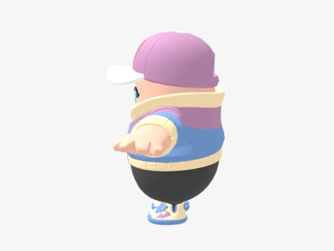 Retro Zoe Clash Fall Guy - Fortnite 3D Model