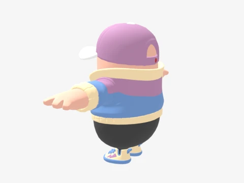 Retro Zoe Clash Fall Guy - Fortnite 3D Model