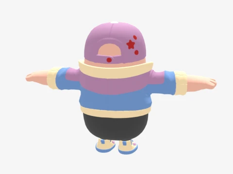Retro Zoe Clash Fall Guy - Fortnite 3D Model