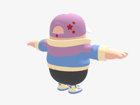 Retro Zoe Clash Fall Guy - Fortnite 3D Model