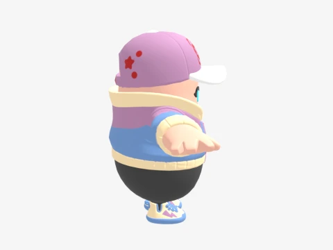 Retro Zoe Clash Fall Guy - Fortnite 3D Model