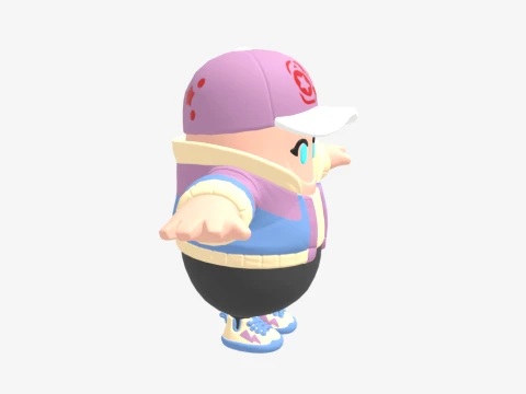 Retro Zoe Clash Fall Guy - Fortnite 3D Model