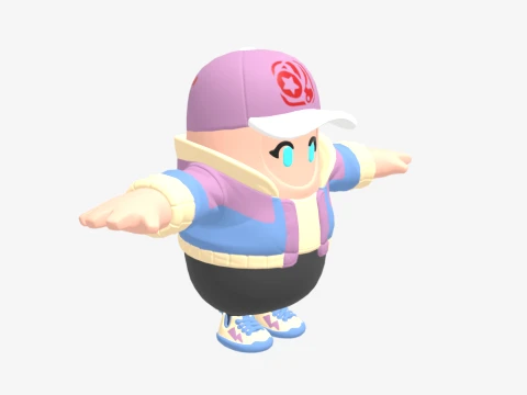 Retro Zoe Clash Fall Guy - Fortnite 3D Model