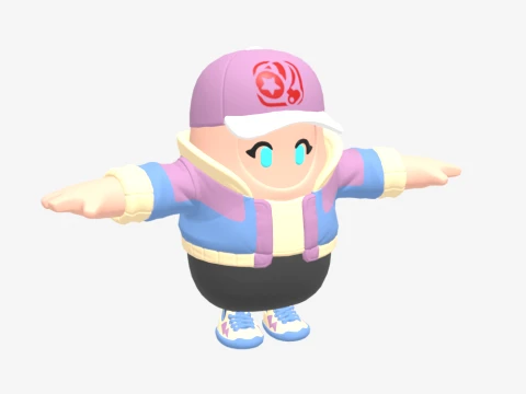 Retro Zoe Clash Fall Guy - Fortnite 3D Model