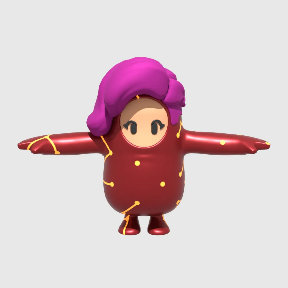 Starflare Fall Guy - Fortnite 3D Model .c4d .max .obj .3ds .fbx .stl .blend 