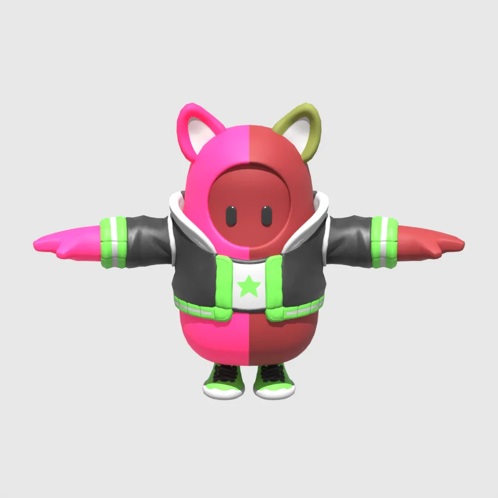 Curdle Scream Leader Fall Guy - Fortnite 3D Model .c4d .max .obj .3ds .fbx .stl .blend 