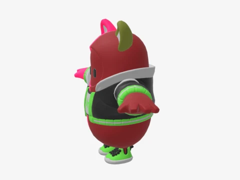 Curdle Scream Leader Fall Guy - Fortnite 3D Model