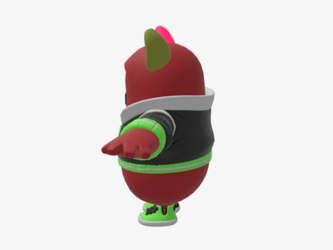 Curdle Scream Leader Fall Guy - Fortnite 3D Model