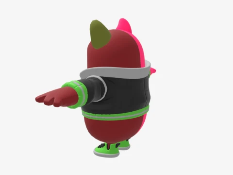 Curdle Scream Leader Fall Guy - Fortnite 3D Model