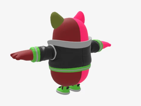 Curdle Scream Leader Fall Guy - Fortnite 3D Model