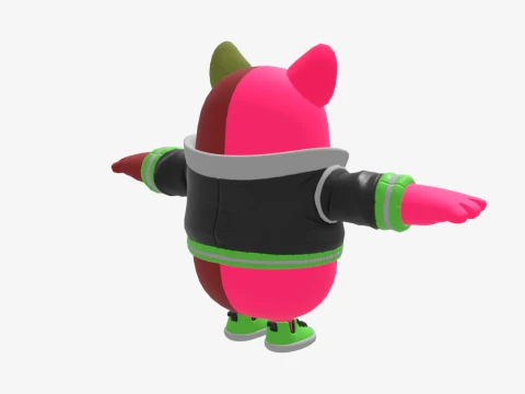 Curdle Scream Leader Fall Guy - Fortnite 3D Model