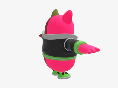 Curdle Scream Leader Fall Guy - Fortnite 3D Model