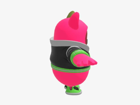 Curdle Scream Leader Fall Guy - Fortnite 3D Model