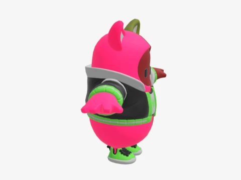 Curdle Scream Leader Fall Guy - Fortnite 3D Model
