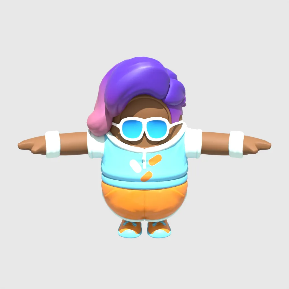 Breezabelle Fall Guy - Fortnite 3D Model .c4d .max .obj .3ds .fbx .stl .blend 