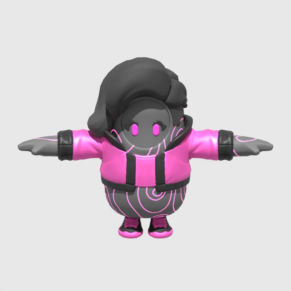 Darkheart Fall Guy - Fortnite 3D Model .c4d .max .obj .3ds .fbx .stl .blend 
