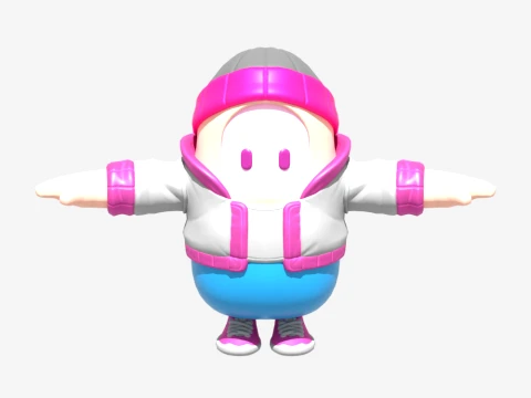 핑키 폴 가이 - 포트나이트 3D 모델