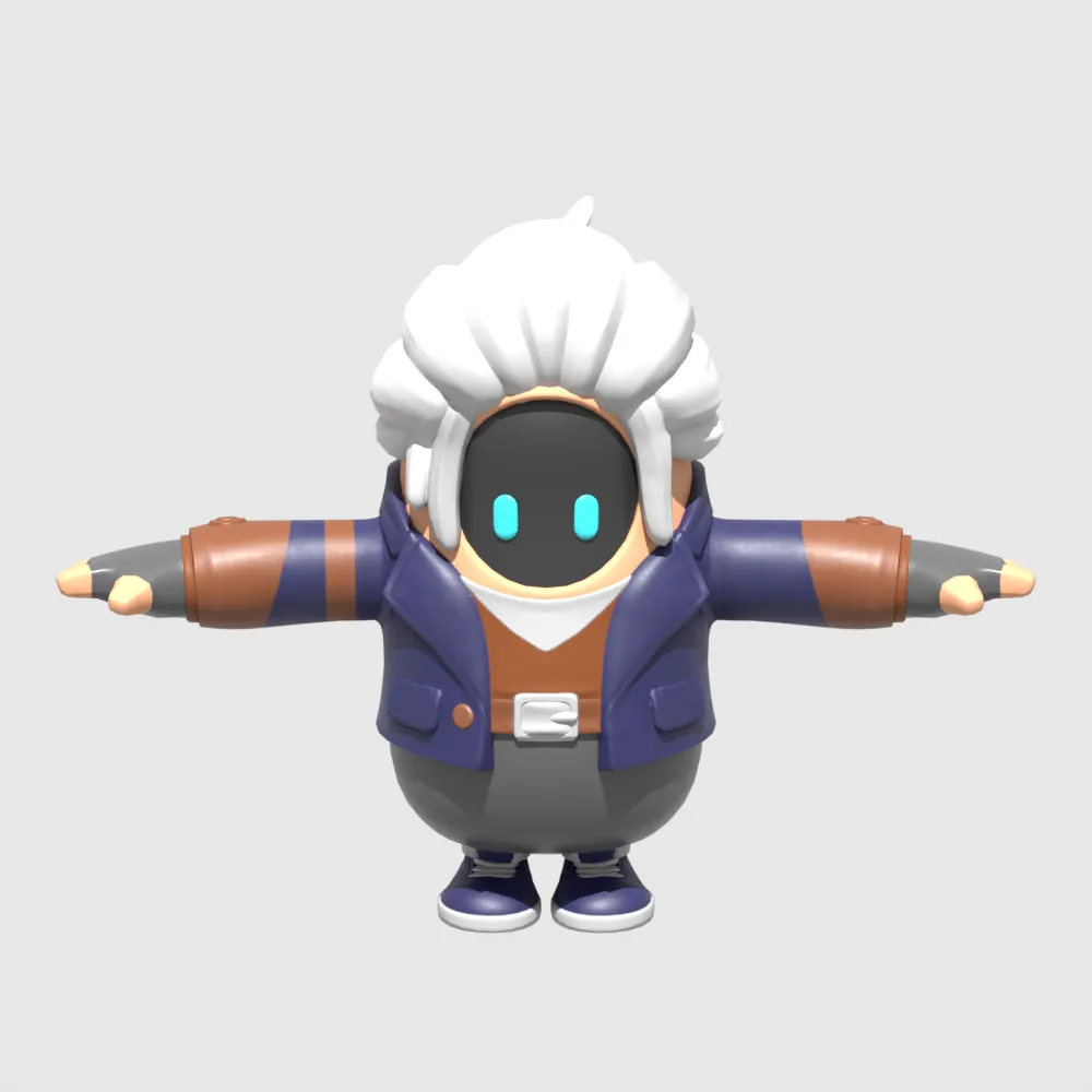 Focus Fall Guy - Fortnite 3D Model .c4d .max .obj .3ds .fbx .stl .blend 