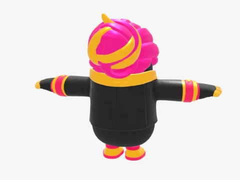 Golden Focus Fall Guy - Fortnite 3D Model