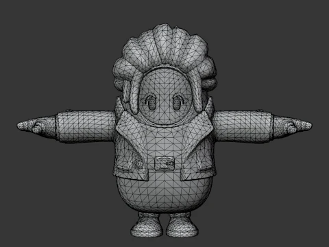 Golden Focus Fall Guy - Fortnite 3D Model