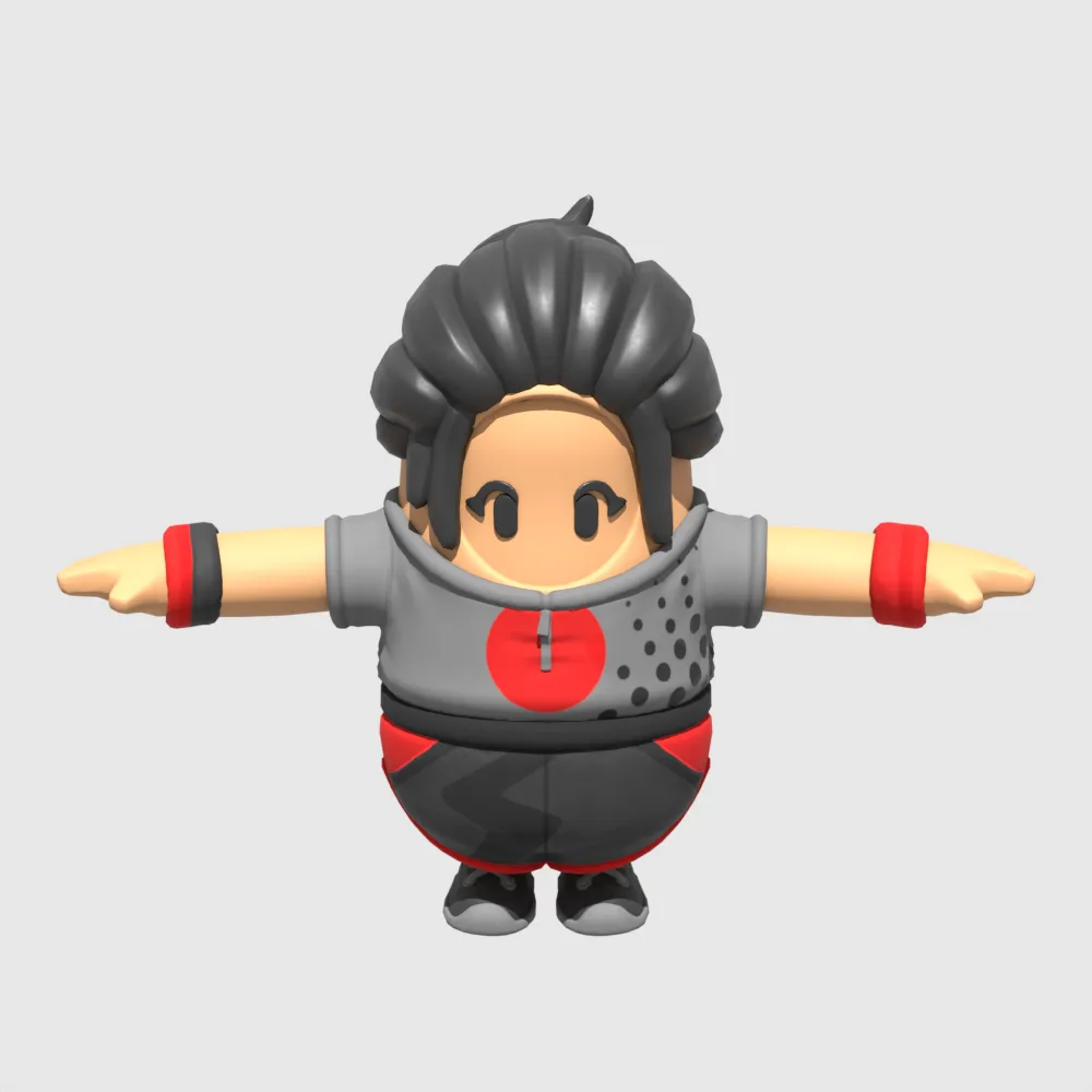 Tsuki Fall Guy - Fortnite 3D Model .c4d .max .obj .3ds .fbx .stl .blend 