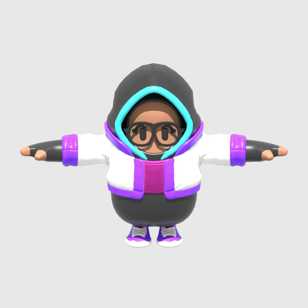 Synapse Fall Guy - Fortnite 3D Model .c4d .max .obj .3ds .fbx .stl .blend 