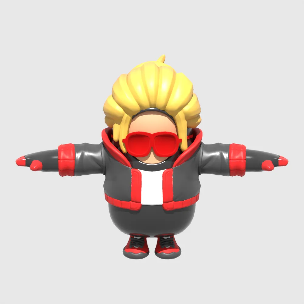 Versa Fall Guy - Fortnite 3D Model .c4d .max .obj .3ds .fbx .stl .blend 
