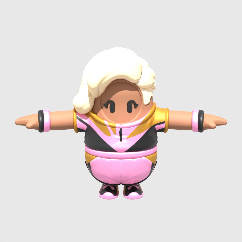 Promenade Fall Guy - Fortnite 3D Model .c4d .max .obj .3ds .fbx .stl .blend