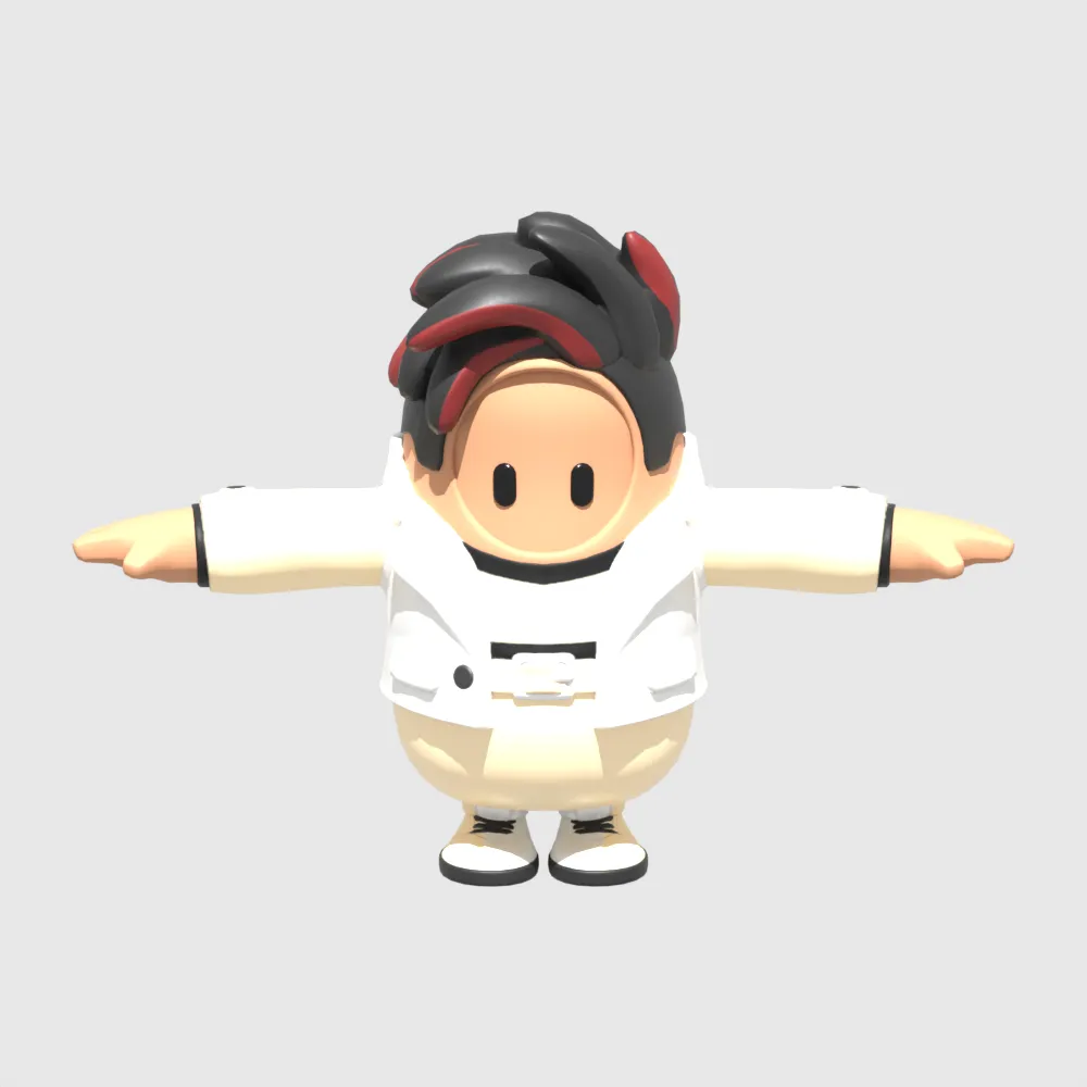 Paxton Price Fall Guy - Fortnite 3D Model .c4d .max .obj .3ds .fbx .stl .blend 