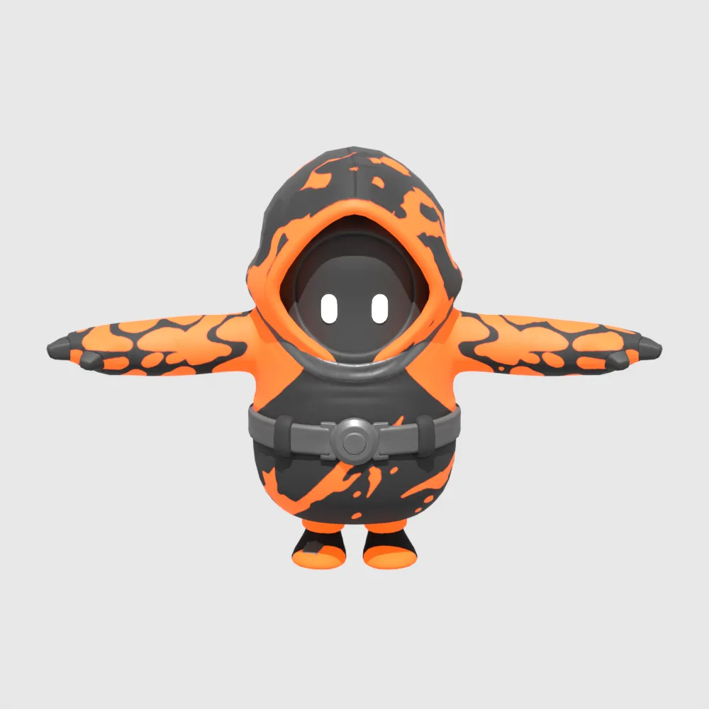 Molten Omen Fall Guy - Fortnite 3D Model .c4d .max .obj .3ds .fbx .stl .blend 