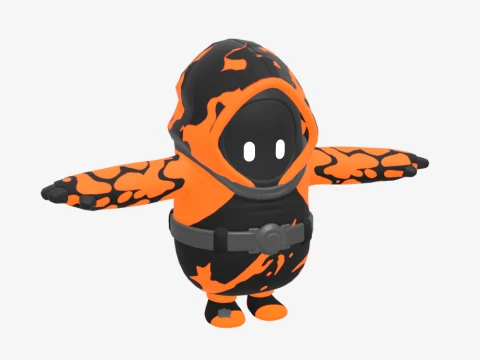 Molten Omen Fall Guy - Fortnite 3D Model