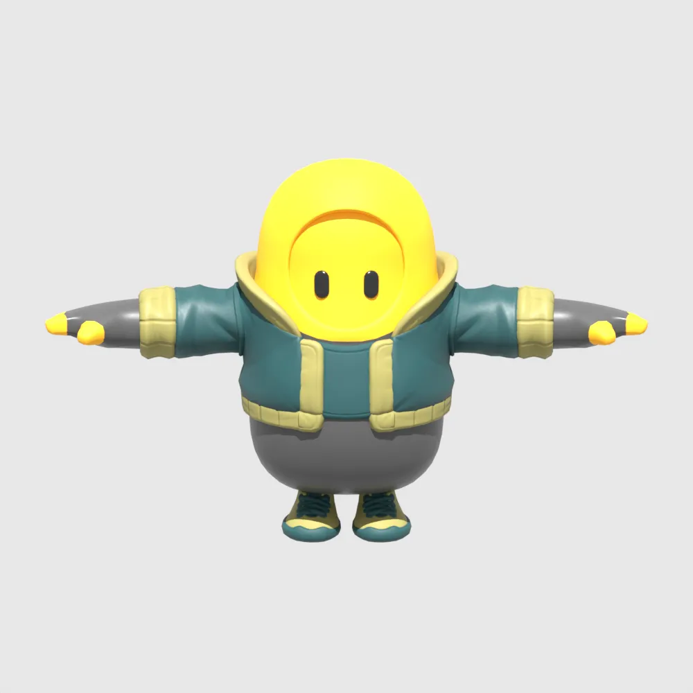 Stormfarer Fall Guy - Fortnite 3D Model .c4d .max .obj .3ds .fbx .stl .blend 