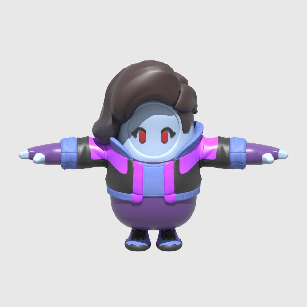 Dark Ruby Fall Guy - Fortnite 3D Model .c4d .max .obj .3ds .fbx .stl .blend 