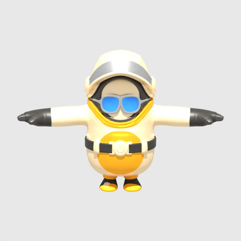 Venturion Fall Guy - Fortnite 3D Model .c4d .max .obj .3ds .fbx .stl .blend