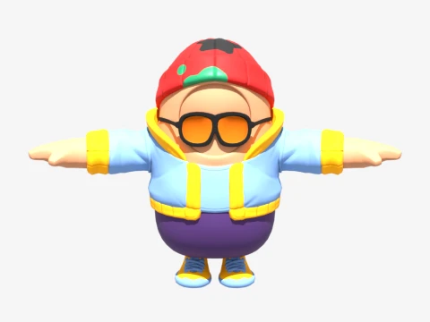 Aubrey Fall Guy - Fortnite Modelo 3D