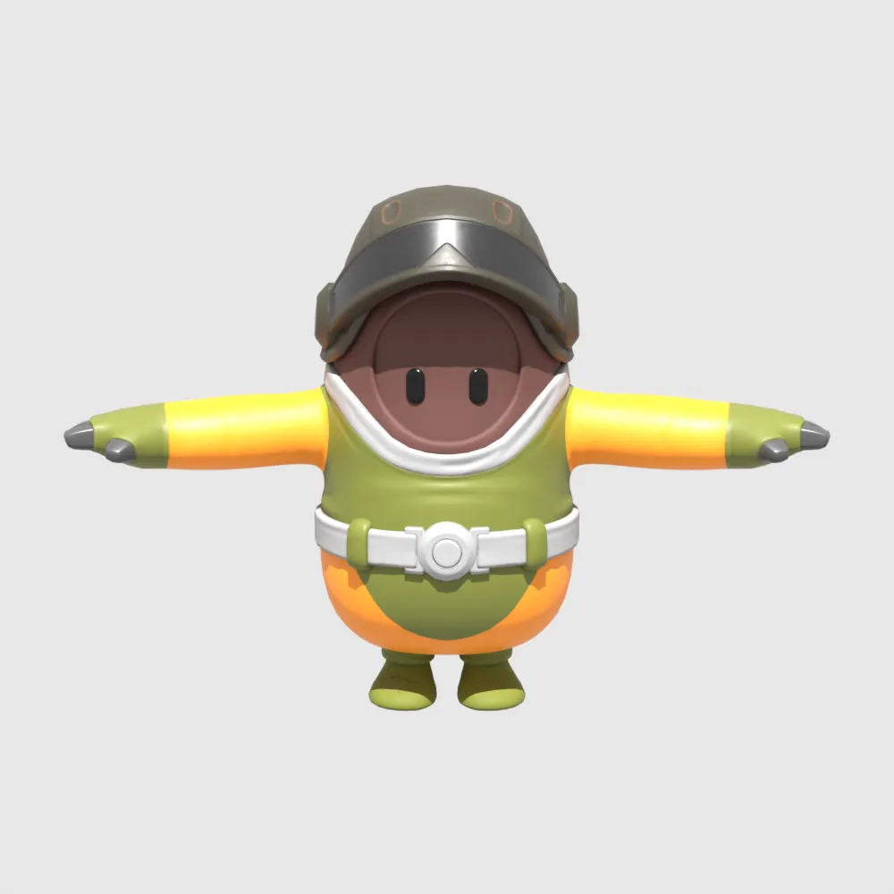 Cybernetic Assault Bomber Fall Guy - Fortnite 3D Model .c4d .max .obj .3ds .fbx .stl .blend 
