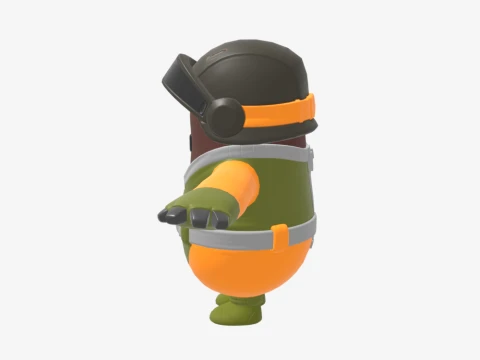 Cybernetic Assault Bomber Fall Guy - Fortnite 3D Model