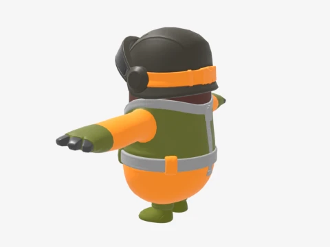 Cybernetic Assault Bomber Fall Guy - Fortnite 3D Model