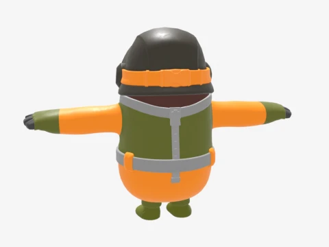 Cybernetic Assault Bomber Fall Guy - Fortnite 3D Model