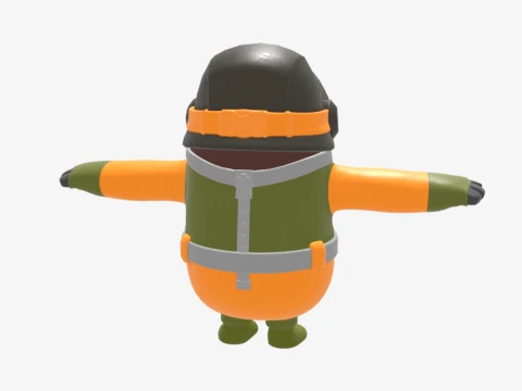 Cybernetic Assault Bomber Fall Guy - Fortnite 3D Model