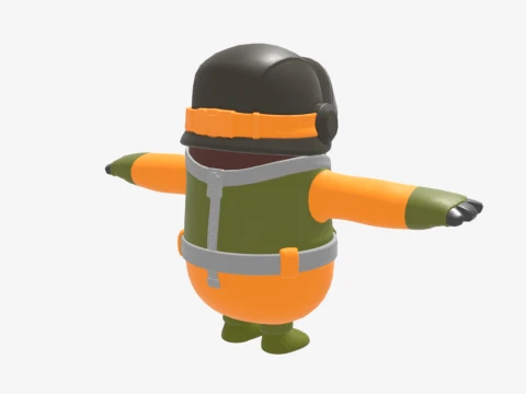 Cybernetic Assault Bomber Fall Guy - Fortnite 3D Model