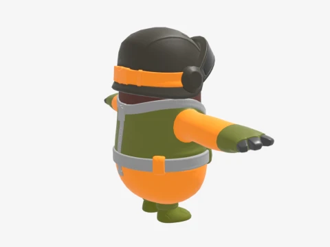 Cybernetic Assault Bomber Fall Guy - Fortnite 3D Model