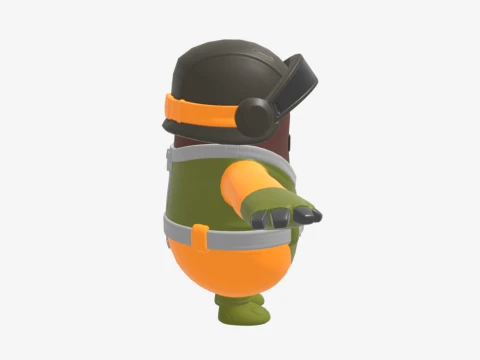 Cybernetic Assault Bomber Fall Guy - Fortnite 3D Model