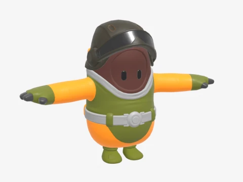 Cybernetic Assault Bomber Fall Guy - Fortnite 3D Model
