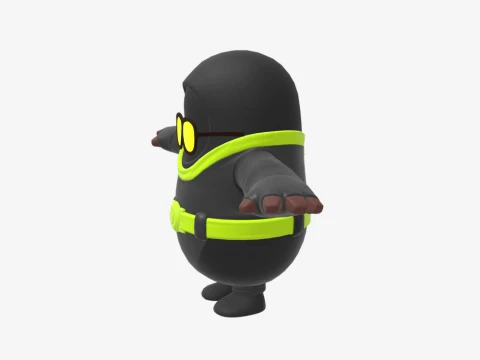Waveripper Fall Guy - Fortnite 3D Model