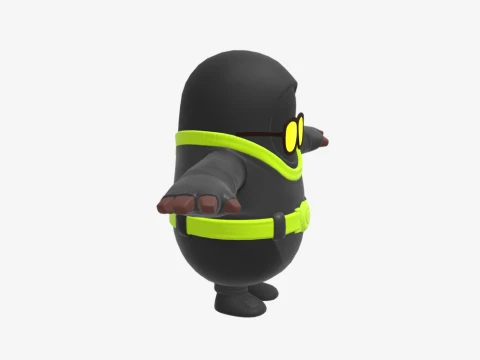 Waveripper Fall Guy - Fortnite 3D Model