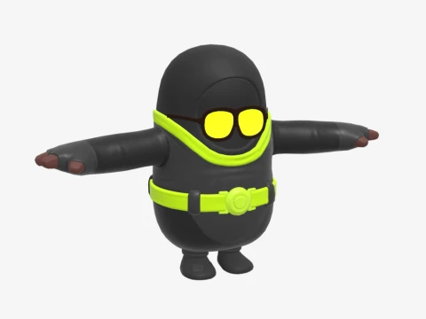 Waveripper Fall Guy - Fortnite 3D Model